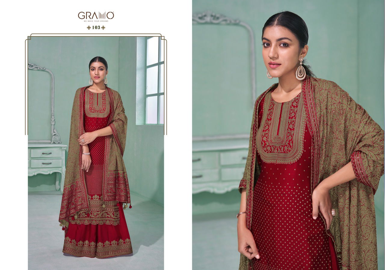 Gramo Anokhi Heavy Festival Wear Heavy Georgette Designer Salwar Suit Collection